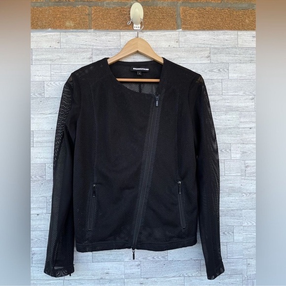 ANATOMIE black mesh motto jacket size large - Picture 1 of 8
